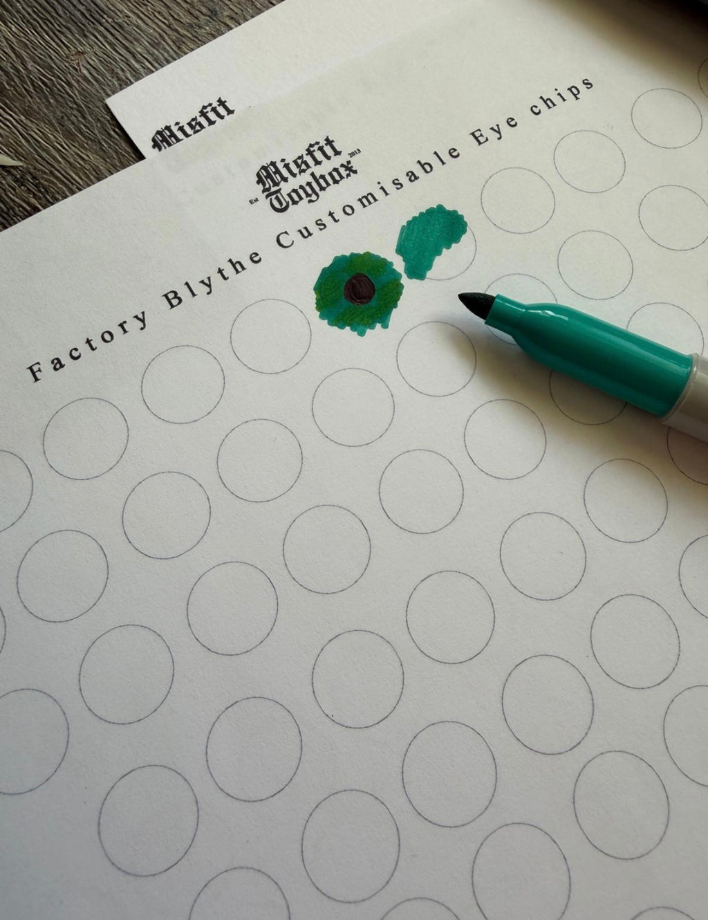 DIGITAL DOWNLOAD Printable Blythe Doll eye chip template, Blythe doll eye chips, custom Blythe doll eye template