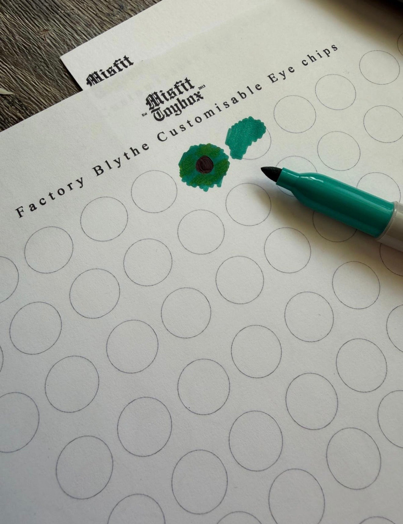 DIGITAL DOWNLOAD Printable Blythe Doll eye chip template, Blythe doll eye chips, custom Blythe doll eye template
